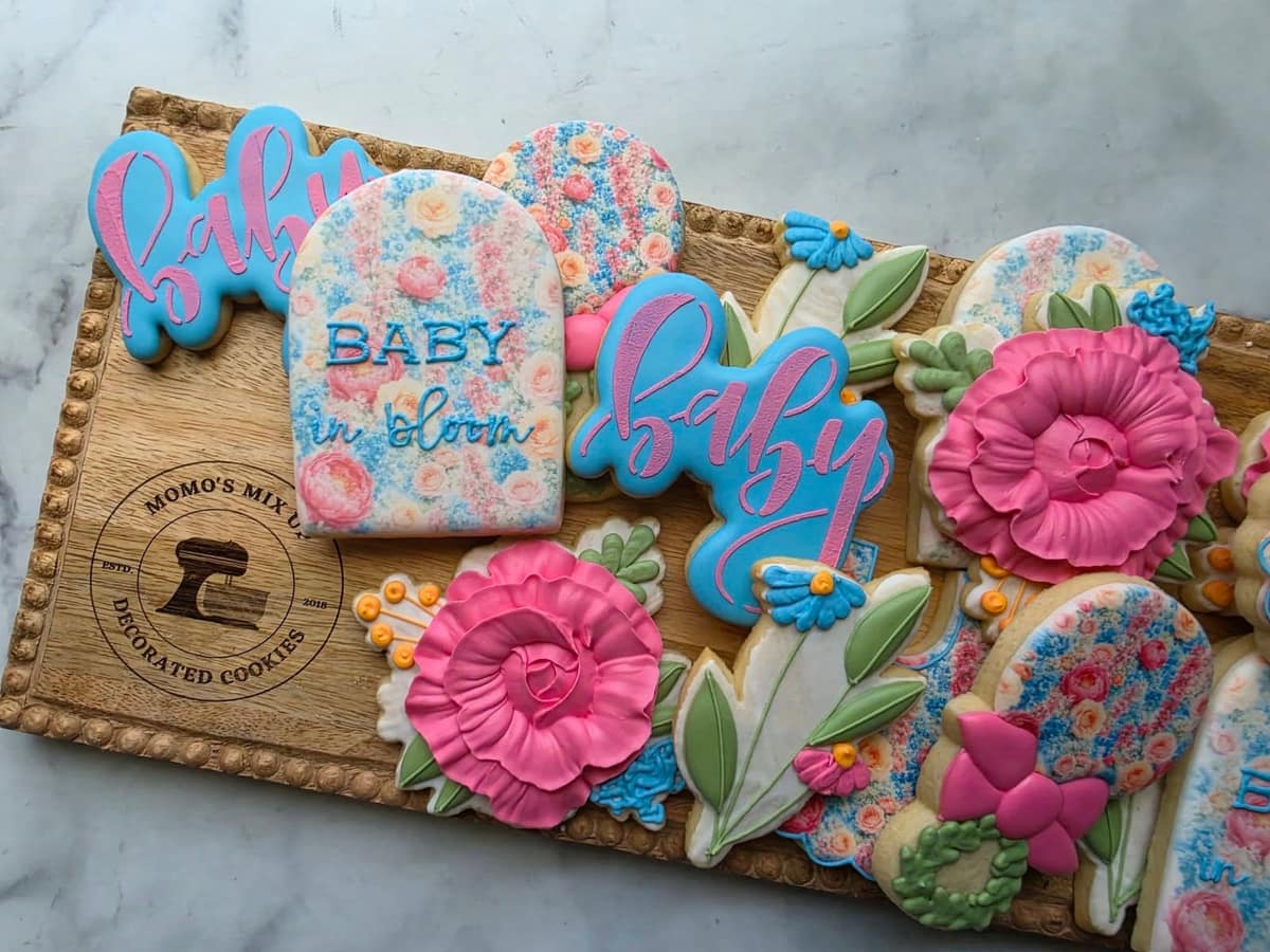 Baby in Bloom Shower Cookies